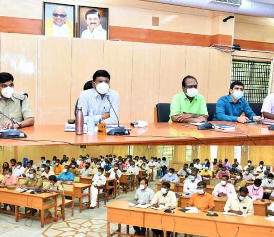 திருவண்ணாமலை: வினாயகர் சதுர்த்தி பண்டிகையின் போது பின் பற்ற வேண்டிய நடை முறைகள் குறித்து மாவட்ட ஆட்சியர் தலைமையிலான ஆய்வுக் கூட்டம்