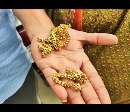 கும்பகோணம் : சாலையில் நடந்துச் சென்ற மூதாட்டியிடம் நான்கு சவரன் தங்கச்சங்கிலிப் பறிப்பு : தடுமாறி கீழே விழுந்த கொள்ளையனுக்கு அடி உதை