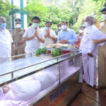 One traffic police chief was killed and another was injured when a tree fell on him at the Chennai headquarters