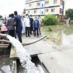 The Chief Minister inspected the areas affected by the heavy rains for the sixth day