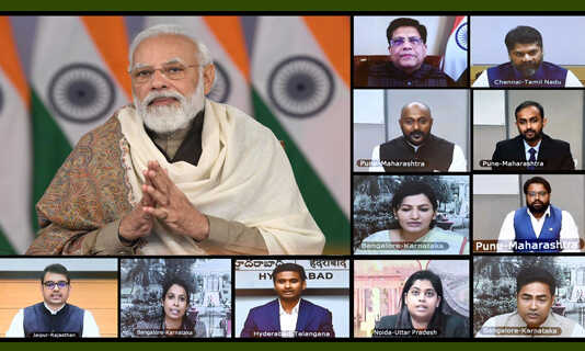 “உங்கள் கனவுகளை உள்ளூருக்கு உரியதாக வைத்திருக்காமல் அவற்றை உலகுக்கானதாக மாற்றுங்கள் … புதிய தொழில்முனைவோருடன் பிரதமர் கலந்துரையாடினார் …