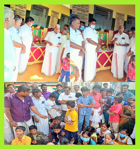 Portrait of Swami Vivekananda unveiled at Ammayarkuppam Panchayat Hall