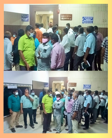 Revenue officials involved in the siege of the Kanchipuram Collectorate!