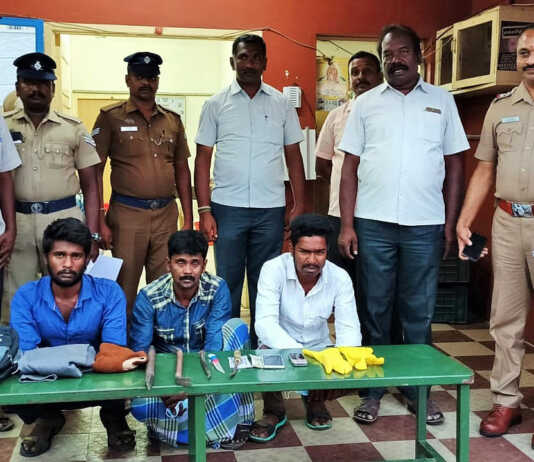 வாகனச் சோதனையில் பிடிப்பட்ட இராசிபுரம் தொடர் திருட்டுக் கொள்ளையார்கள் : மூன்று பேரை கைது செய்து போலீசார் நடவடிக்கை !