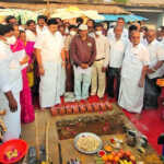Foundation stone laying ceremony for new building of Rs. 2.43 crore Daily Vegetable Store in Rasipuram Municipality – Minister Ma-2 (2)