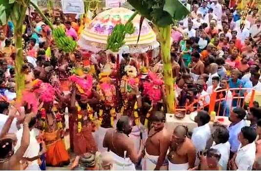 வடகுடியில் தமிழ்முறைப்படி நடைப்பெற்ற அழகிய உடனாகிய பூவணநாதர் சுவாமி திருக்கோயில் திருக்குட நன்னீராட்டு விழா ..