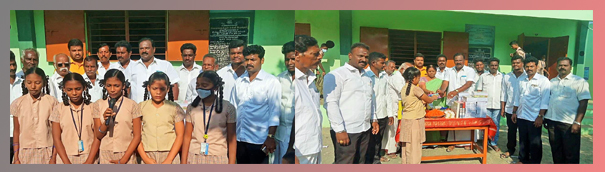 Tamil Nadu Chief Minister's Birthday Celebration - Students at Kanchipuram Government School sing a congratulatory song to the Chief Minister!