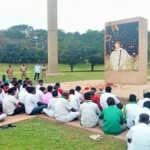 The Congress party meditated at the Rajiv Gandhi Memorial demanding the resignation of the chairman of the Sriperumbudur DMK Municipal Council_1 (2)