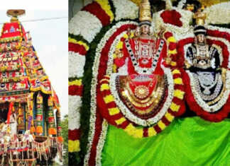 மீஞ்சூரில் ஸ்ரீஏகாம்பரநாதர் திருக்கோவில் தேரோட்ட விழா … சுற்றியுள்ள முப்பதிற்கும் மேற்பட்ட கிராம மக்கள் பங்கேற்பு