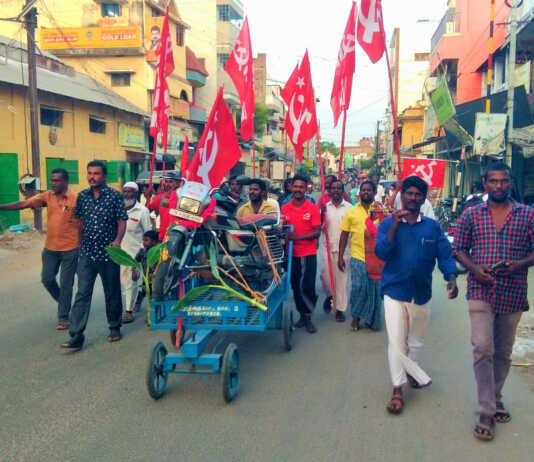 சோழவந்தான் : ஒன்றிய பிஜேபி அரசினை கண்டித்து கம்யூனிஸ்ட் கட்சியினர் ஆர்ப்பாட்டம் ..
