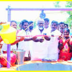 Ponneri MLA Durai Chandrasekhar provided a new well for public drinking water use in Andarmadam village at his own expense-1 (2)