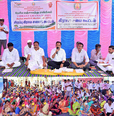 வெள்ளானூர் ஊராட்சியில் தேசிய பஞ்சாயத்துராஜ் தினத்தை முன்னிட்டு நடைப்பெற்ற சிறப்பு கிராமசபைக் கூட்டம் : நீடித்த வளர்ச்சி இலக்குகள் குறித்த கலந்துரையாடல் ..