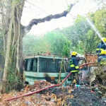 Vehicles parked in front of the Ponneri branch jail suddenly caught fire-1 (2)