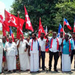 CpI, CPM and Liberation Tigers of protest in front of Namagiripettai bus stand (2)