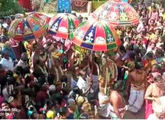 குடவாசல் : நாடாகுடி கிராமத்தில் நடைப்பெற்ற மகாமாரியம்மன் ஆலய அஷ்டபந்தன மஹா கும்பாபிஷேகம் ..