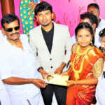 Manellur Panchayat Council Chairman Lawrence Illat Marriage – Dairy Minister Avadi S.M. Nasser greeted in person-1 (3)
