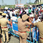 Minsur pazhaverkadu fishermen protest in front of L&T shipyard-1 (2)