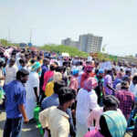 Minsur pazhaverkadu fishermen protest in front of L&T shipyard-2 (2)