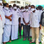 Opposition to the release of Perarivalan – Peaceful protest held by the Congress in Ponneri with a white cloth tied around the mouth-1 (2)