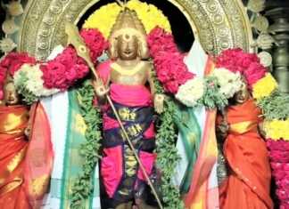 வைகாசி விசாகத்தை முன்னிட்டு இன்று சுவாமிமலை சுப்பிரமணியசுவாமிக்கு நடைப்பெற்ற 108 சங்காபிஷேகம் .. சிறப்பு மலர் அலங்காரத்தில் பக்தர்களுக்கு காட்சி ..