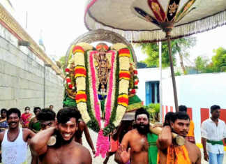 கந்தபுராணம் அரங்கேறிய தலமான காஞ்சிபுரம் குமரக்கோட்டம் முருகன் கோவில் மூன்றாம் நாள் வைகாசி விசாக உற்சவ பெருவிழா.. வள்ளி தெய்வயானை தேவியர்களுடன் வண்ண மயில் வாகனத்தில் வீதி உலா வந்த முருகப்பெருமான் ..