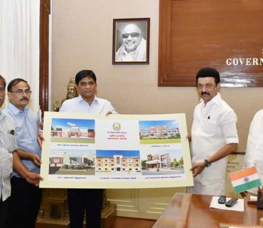 பொதுப்பணித் துறையால் கட்டப்படும் அரசுக்கட்டடத்திற்கு நவீன முகப்புத் தோற்ற வரைப்படம் : தமிழ்நாடு முதலமைச்சர் மு.க. ஸ்டாலின் வெளியிட்டார்..