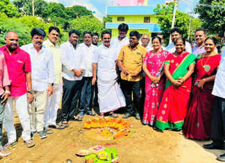 காஞ்சிபுரம் சட்டமன்ற உறுப்பினர் மேம்பாட்டு நிதியில் கோனரிக்குப்பம் ஊராட்சியில் கட்டப்படும் நியாயவிலைக் கடைக்கான அடிக்கல் நாட்டு விழா ..