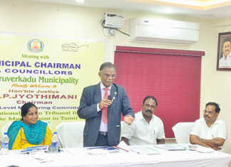திருவேற்காடு நகராட்சியில், திடக்கழிவு மேலாண்மைக்கான பசுமை தீர்ப்பாயத்தின் மாநில கண்காணிப்பு குழுத்தலைவர் நீதியரசர் ஜோதிமணி ஆய்வு..