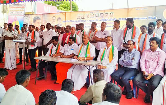 திருவள்ளூர் கிழக்கு மாவட்டம் பாஜக சார்பில் கும்மிடிப்பூண்டியில் நடைப்பெற்ற உண்ணவிரத அறப்போராட்டம்