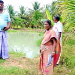 Thilagavathi, Assistant Director of Agriculture, Madhukur personally inspected the field details of the farmers who expressed interest in setting up farm ponds and raising fish-2 (2)