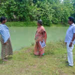 Thilagavathi, Assistant Director of Agriculture, Madhukur personally inspected the field details of the farmers who expressed interest in setting up farm ponds and raising fish-3 (2)