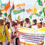 Tiruvallur A 75 km padayatra led by Ponneri legislator Duraisandrasekhar on behalf of the Congress party on the occasion of the 75th Independence Day-3 (2)