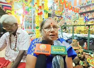 சுமார் முப்பதாயிரம் கைவினை பொருள்களால் செய்த கொலு பொம்மைகளை காட்சிப்படுத்தி குடவாசலில் நவராத்திரி விழா கொண்டாடி வரும் தம்பதியினர் …