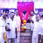 On behalf of AIADMK OPS team, Ranjith Kumar of Muthialpet paid tribute to the statue of Anna, the saint in the Anna memorial house-1 (2)