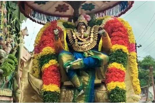 உச்சிபிள்ளையார் திருக்கோயில் உற்சவ விநாயகர் மூஷிக வாகனத்தில் காவிரி பகவத் படித்துறையில் நடைப்பெற்ற எழுந்தருளல் நிகழ்ச்சி