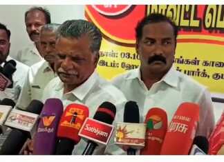 தமிழகத்தில் வருகிற 11 ஆம் தேதி திட்டமிட்டப்படி முற்போக்கு கூட்டணி சார்பில் மனித சங்கிலி போராட்டம் நடைப்பெறும் : கும்பகோணத்தில் இந்திய கம்யூ கட்சியின் தமிழ் மாநில செயலாளர் முத்தரசன் தகவல்