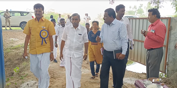 Plastic road construction project nearing completion in Tiruvarur district -p