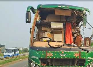 டேங்கர் லாரி சொகுசுப் பேருந்து தச்சூர் கூட்டு சாலை அருகே மோதி விபத்து : 3 பேர் சம்பவ இடத்திலேயே உயிரிழப்பு ..