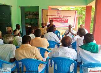 தொண்டாரம்பட்டு கிராமத்தில் சாக்கோட்டையன் உழவர் பயிற்சி நிலையம் சார்பில் நடைப்பெற்ற விவசாயிகளுக்கான கிராம பயிற்சி