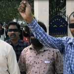 Honorary lecturers protested in front of Ponneri Government Arts College-p2