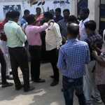 Honorary lecturers protested in front of Ponneri Government Arts College-p3