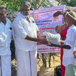 The ceremony of giving coconut saplings to the farmers was held in Karapangadu Panchayat area of Madhukur circle-p2 (2)