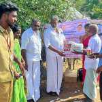 The ceremony of giving coconut saplings to the farmers was held in Karapangadu Panchayat area of Madhukur circle-p3 (2)