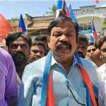 Cholapuram municipality office blockade protest held on behalf of the Liberation Chiruthai Party-p1