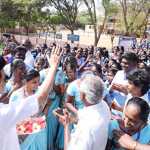 Honble Chief Minister was given warm welcome at Tiruvarur and petitions for grievance redressal was given by publi-p1