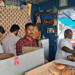 DMK members celebrated the 70th birthday of Tamil Nadu Chief Minister M. K. Sthal by giving biscuits and samsa to the public at Kumbakonam’s Palagam-p4