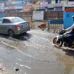During the metro rail work in Valasaravakkam area, the water pipe broke and the water was wasted for two days -p2
