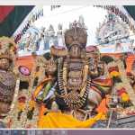 On the 4th day of the Kumbakonam Mahamakha festival, Nathaswara drum beat, 63 Nayanmars paraded around the street in a silver palak, Mangalambika Sametha Utsavar Adhikumbeswarar-p2