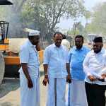 Repair work of Kumbakonam to Thanjavur highway in progress near Sundharaperumal temple -p1 (2)