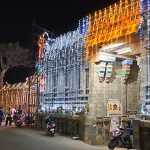 The Kumbakonam Saivathruthala Panchamurthys who came to Thiruveethivula in a beautifully decorated thatched sabbaram -p3